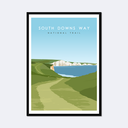 South Downs Way National Trail Minimalist Poster