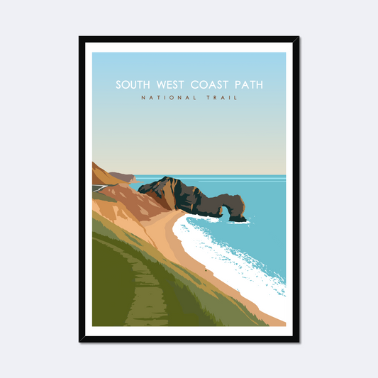 South West Coast Path National Trail Poster